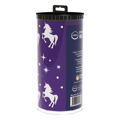 Unicorn night light packaging turn to view back