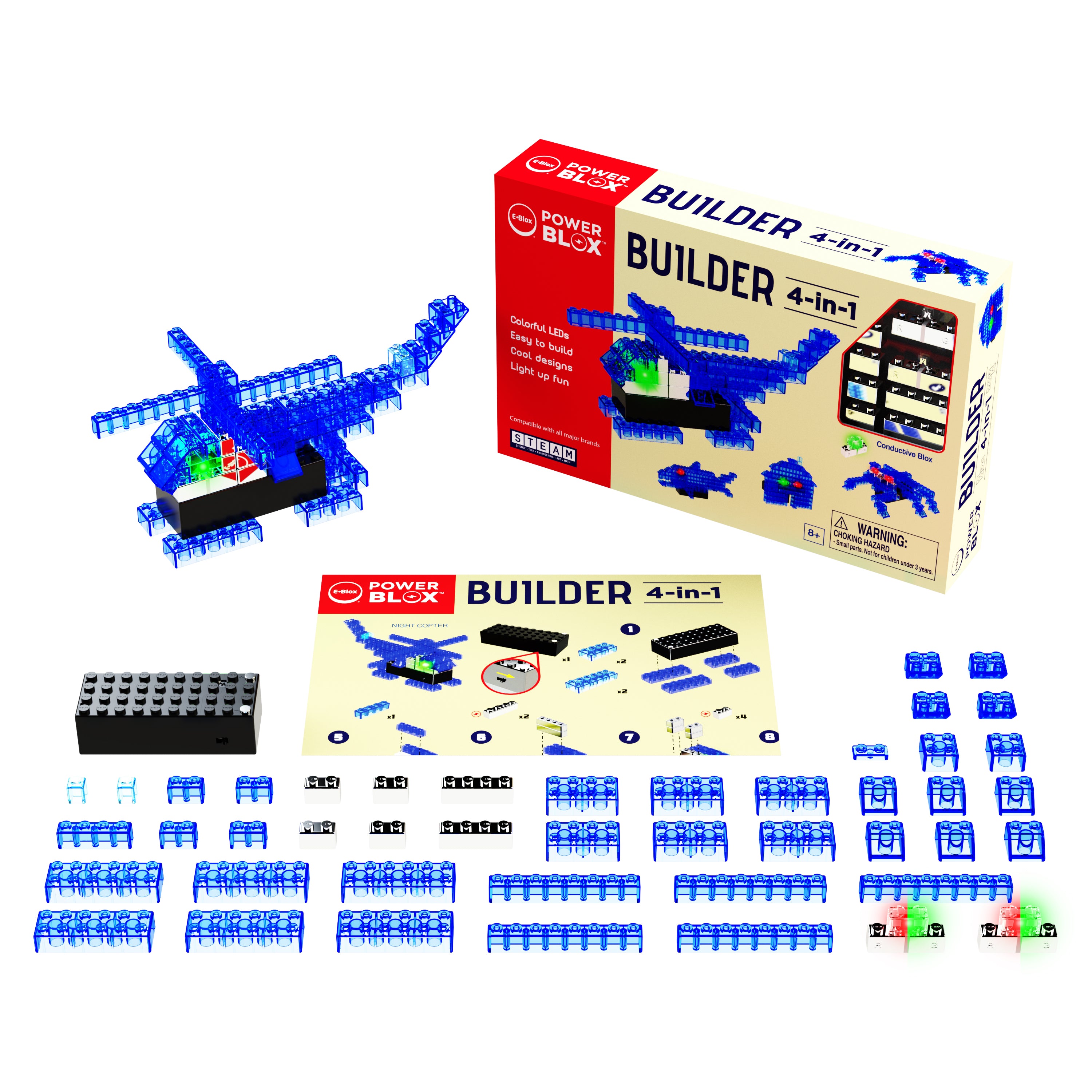 Power Blox™ Build Basic Set - E-Blox® LED Light-Up Building Blocks for Kids  – E-Blox, Inc.